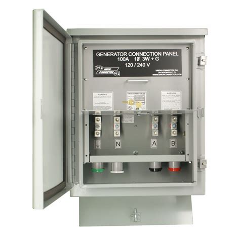 electrical distribution connectors for generator switchover box connection|generator tap box design.